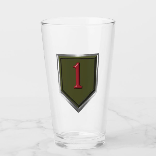 1st Infantry Div “Big Red One” Framed Patch Glass (Front)