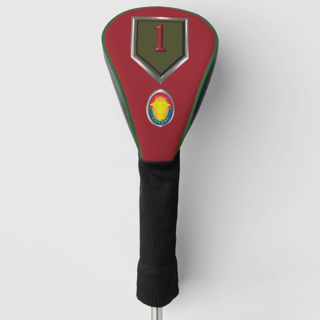 1st Infantry Div “Big Red One”  Golf Head Cover (Front)