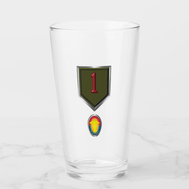 1st Infantry Div “Big Red One”Patch Insignia Glass (Front)