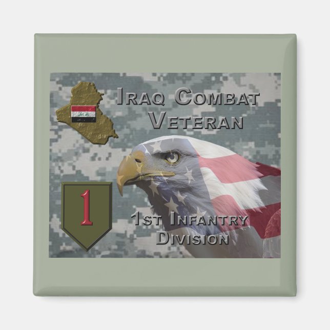 1st Infantry Div Iraq Combat Veteran Magnet (Front)