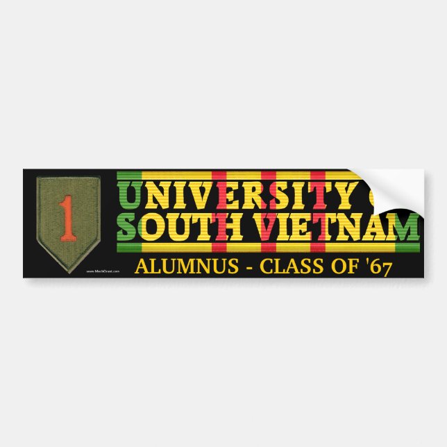 1st Infantry Div. - U of South Vietnam Sticker (Front)