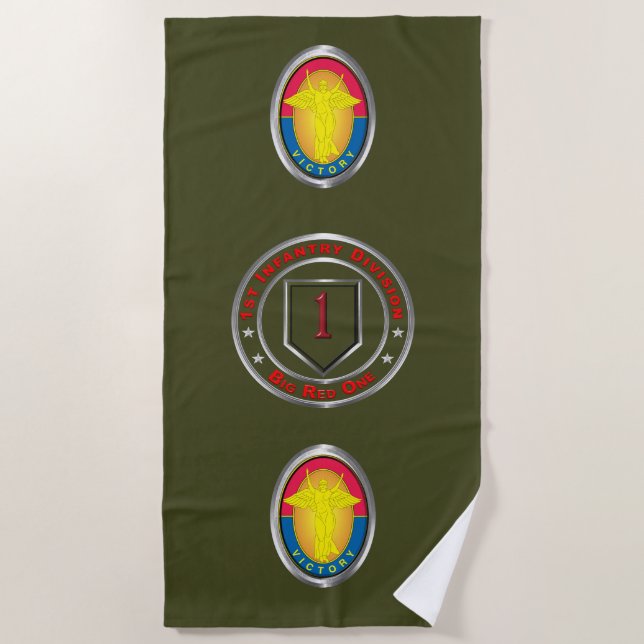 1st Infantry Division  Beach Towel (Front)
