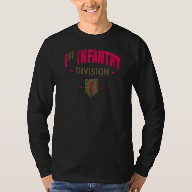 1st Infantry Division "BRO" Distressed Long T-Shirt (Front)