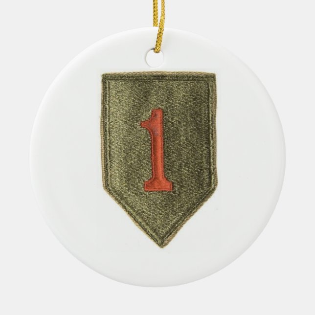 1st Infantry Division Christmas Ornament (Front)