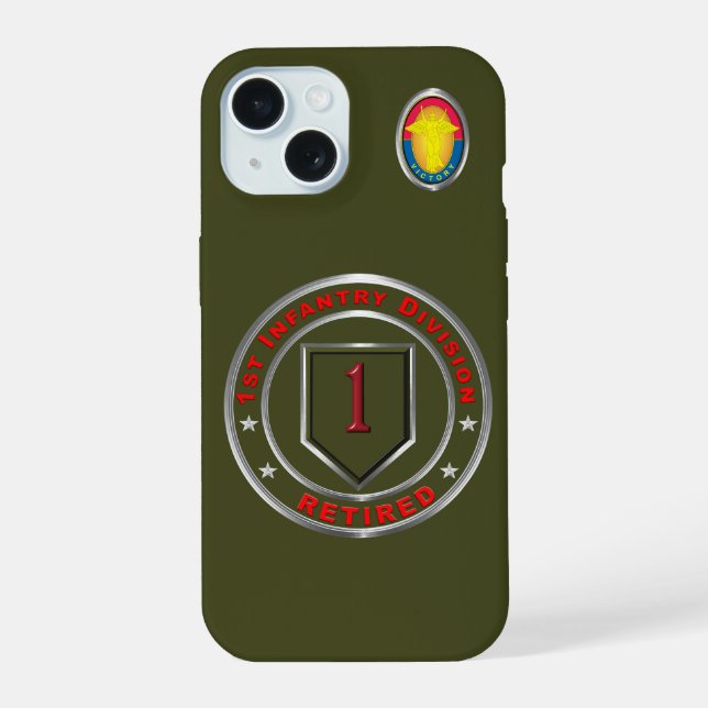 1st Infantry Division  iPhone 15 Case (Back)