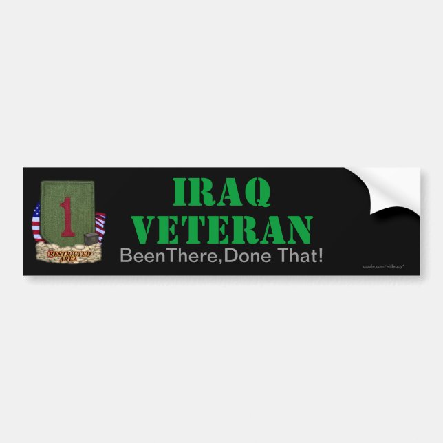 1st infantry division iraq vets bumper sticker (Front)