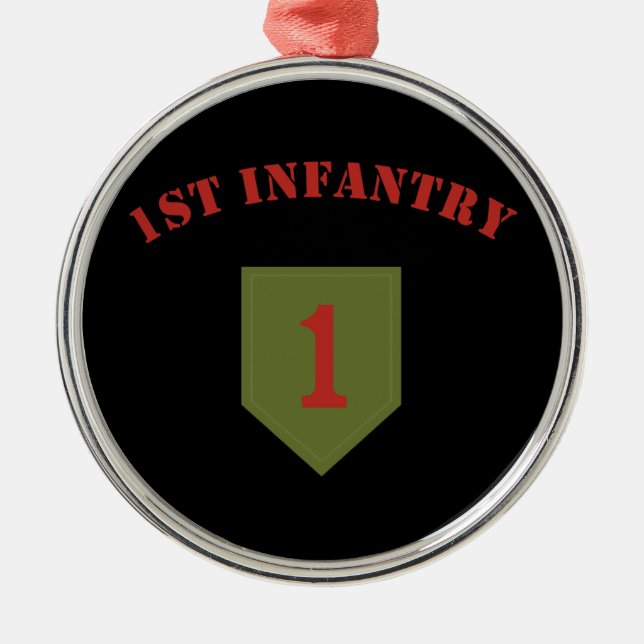 1st Infantry Division Metal Tree Decoration (Front)