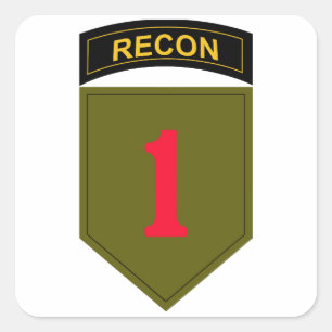 1st Infantry Division Recon Square Sticker