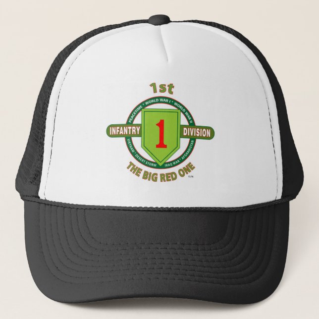 1ST INFANTRY DIVISION "THE BIG RED ONE" TRUCKER HAT (Front)