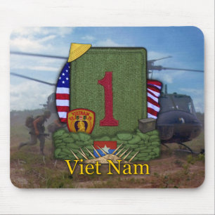 1st infantry division vietnam vets Mousepad
