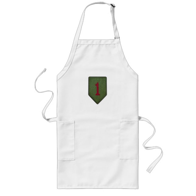 1st infantry division vietnam war vets bbq apron (Front)