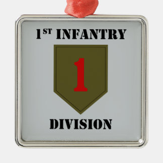 1st Infantry Division With Text Metal Tree Decoration