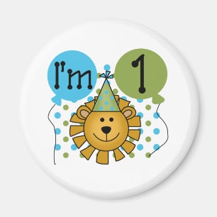1st Lion Birthday Magnet