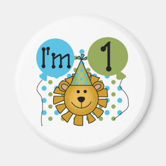 1st Lion Birthday Magnet