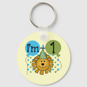 1st Lion Birthday Tshirts and Gifts Key Ring