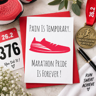 1st Marathon First Marathoner Running Runner Sport Card