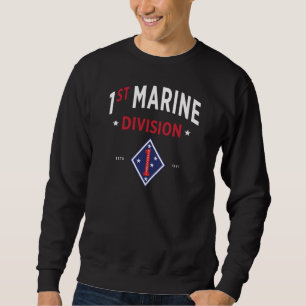 1st Marine Division - United States Military Long Sweatshirt