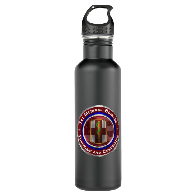 1st Medical Brigade   710 Ml Water Bottle (Front)