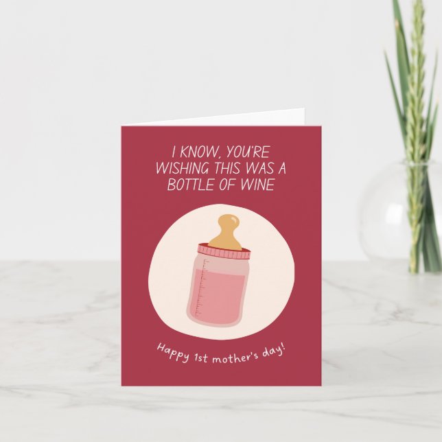 1st Mother’s Day Bottle Card (Front)