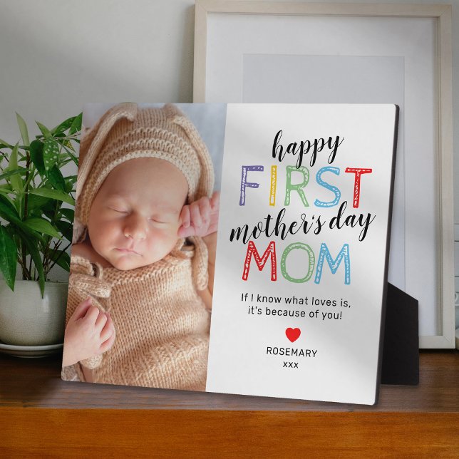 1st Mother's Day Gift Photo Plaque (Creator Uploaded)