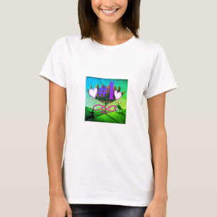   1st mum dreamlike scene of a garden- T-Shirt