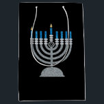 1st Night of Hanukkah Glitter Medium Gift Bag<br><div class="desc">Hanukkah 2022 will begin in the evening of Sunday 18 December and ends in the evening of Monday 26 December</div>