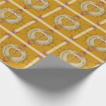 1st or 50th Golden Ochre Wedding Anniversary Wrapping Paper<br><div class="desc">If you're looking for that unique wrapping with an original,  ornate,  heart emblememblem for their 1 st paper and gold or 50th golden wedding anniversary,  then perhaps you've found it with my own graphics on Zazzle wrapping paper!</div>