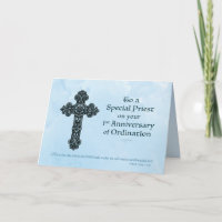 1st Ordination Anniversary Priest, Ornate Cross