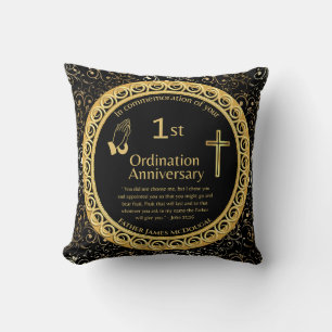 1st Ordination Anniversary Priest PERSONALIZED  Cushion