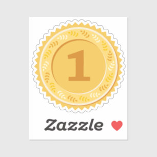 1st Place Gold Medal Custom-Cut Vinyl Sticker
