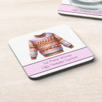 1st Place Winner Ugly Sweater Contest Pink Purple