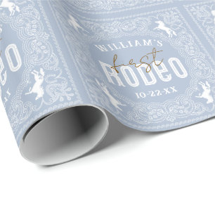 1st Rodeo Birthday Wrapping Paper – Western Bandan