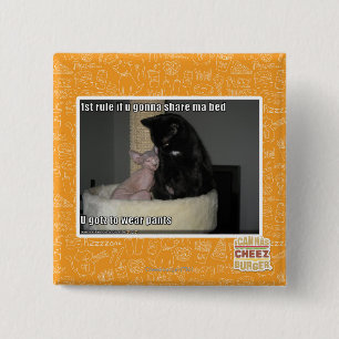 1st rule if u gonna share ma bed 15 cm square badge