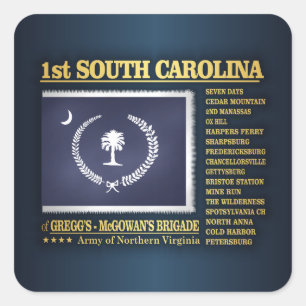 1st South Carolina Infantry (BA2) Square Sticker