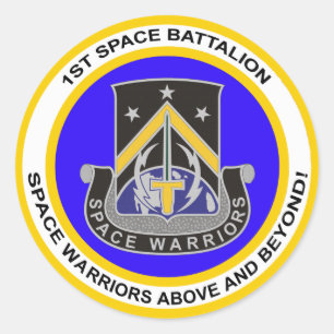 1st Space Battalion Classic Round Sticker