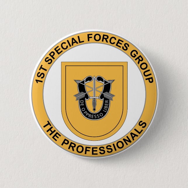 1st Special Forces Group 6 Cm Round Badge (Front)