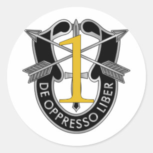 1st Special Forces Group Crest Classic Round Sticker