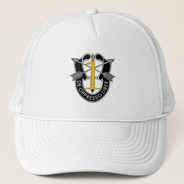 1st Special Forces Group Crest Trucker Hat (Front)