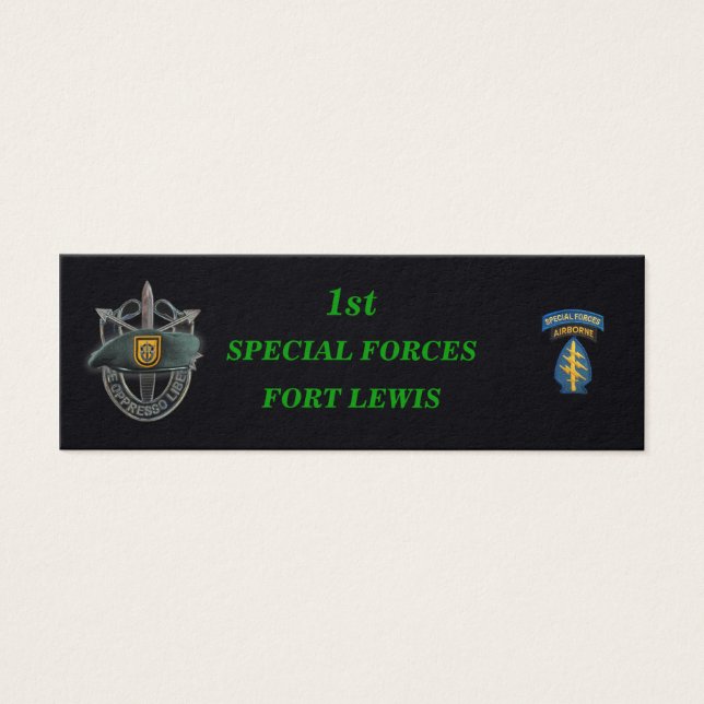 1st special forces group green berets bookmarkers (Front)