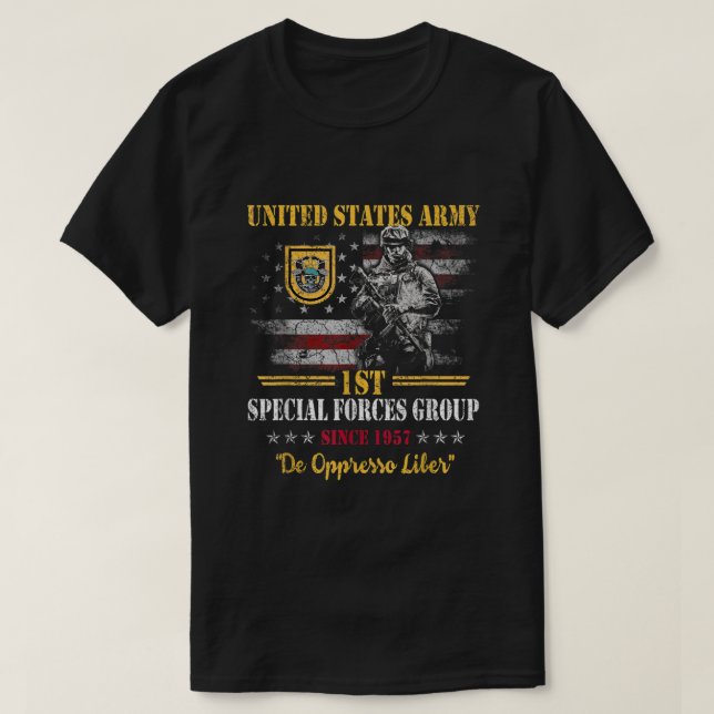 1st Special Forces Group Veteran 1st SFG Shirt 4th (Design Front)