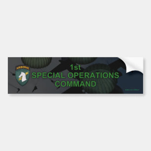1st special ops usacapoc patch Bumper Stick Sticker