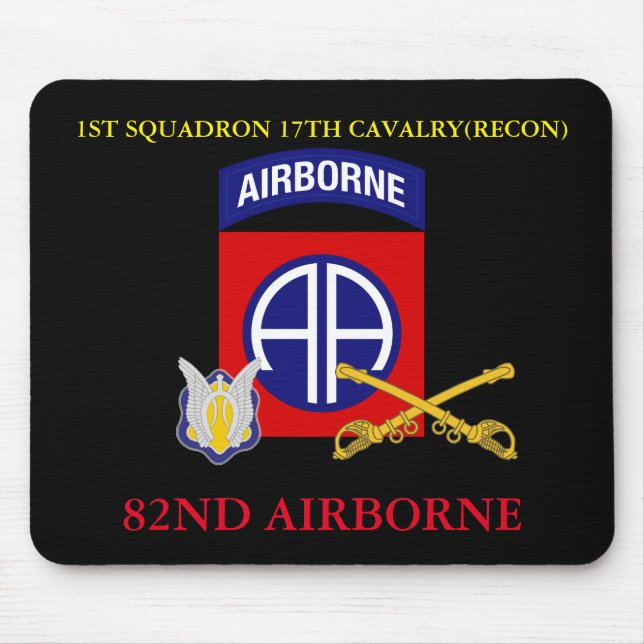 1ST SQUADRON 17TH CAVALRY(RECON) 82ND AIRBORNE  MOUSE PAD (Front)