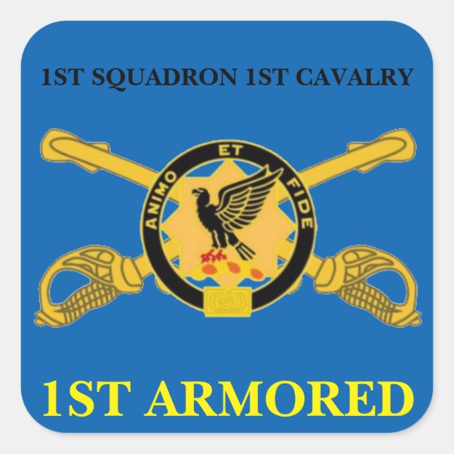 1ST SQUADRON 1ST CAVALRY 1ST ARMORED STICKERS (Front)