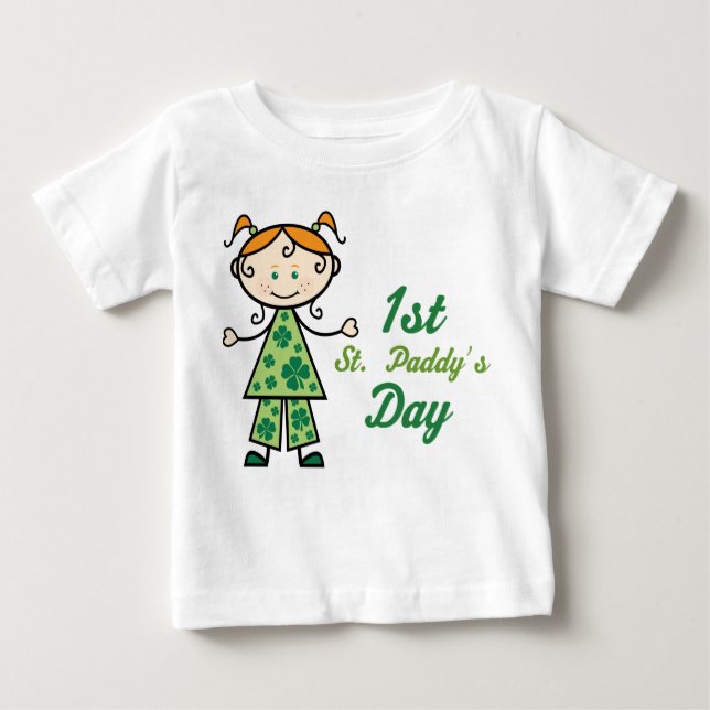 1st St Paddys Day Infant Shamrock Tee (Front)
