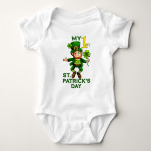 1st St. Patrick's Day Leprechaun Baby Bodysuit