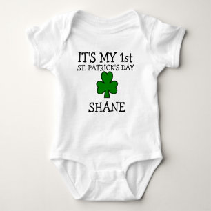 1st st patricks day personalised st patricks day baby bodysuit