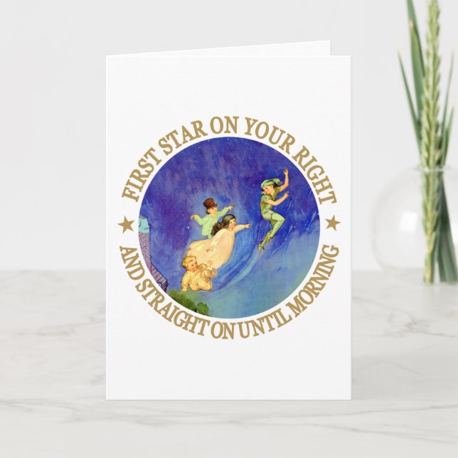 1ST STAR ON YOUR RIGHT, STRAIGHT ON UNTIL MORNING HOLIDAY CARD (Front)