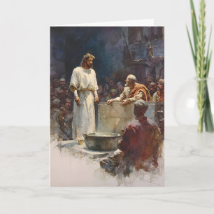 1st Station Of The Cross - Jesus Is Condemned Card