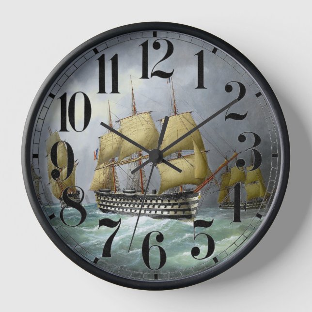 1st steam battleships 1884 clock (Front)