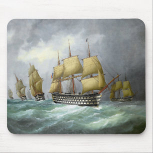 1st steam battleships 1884 mouse pad